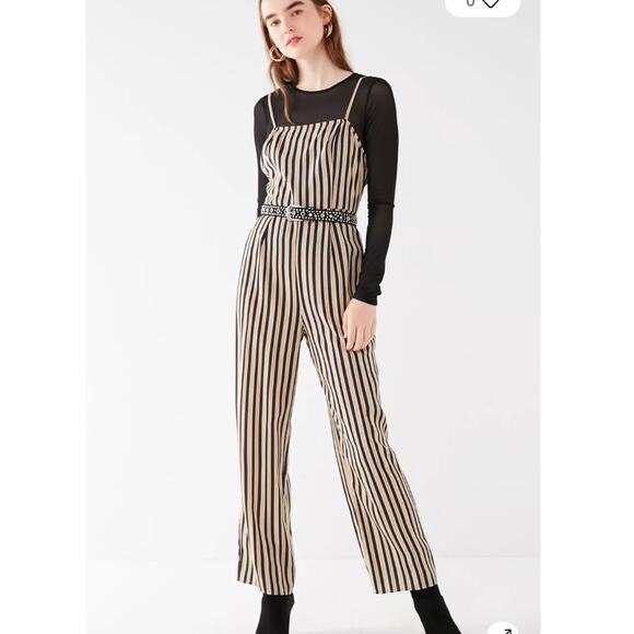 Urban Outfitters Pants - Urban Outfitters Straight-Neck Striped Jumpsuit Women's sz 6